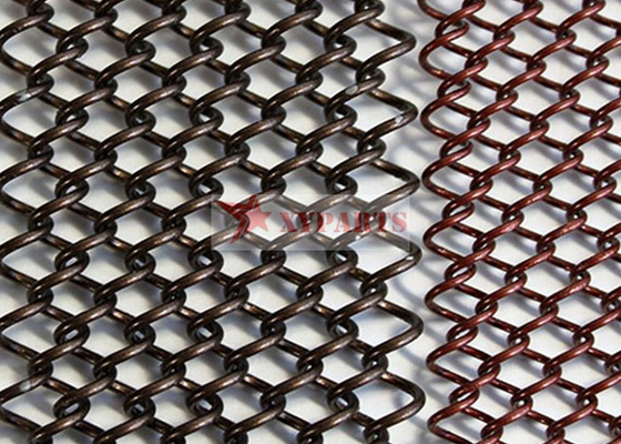 Aluminiumedelstahl-Kupfer-Metallspulen-Drapierung Mesh For Interior Decoration