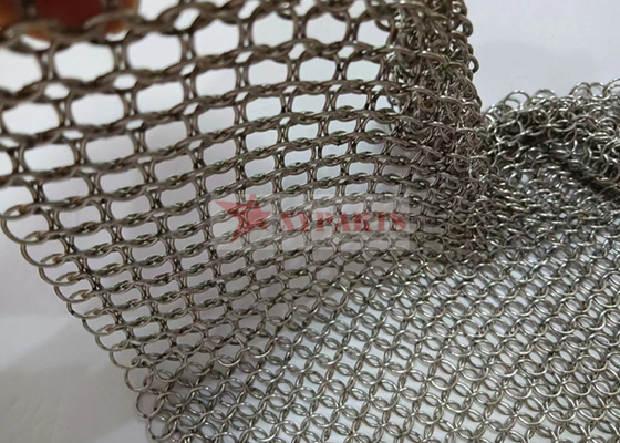Kupferner 7mm MessingEdelstahl-Kettenhemd Ring Mesh Curtain With Welded Type