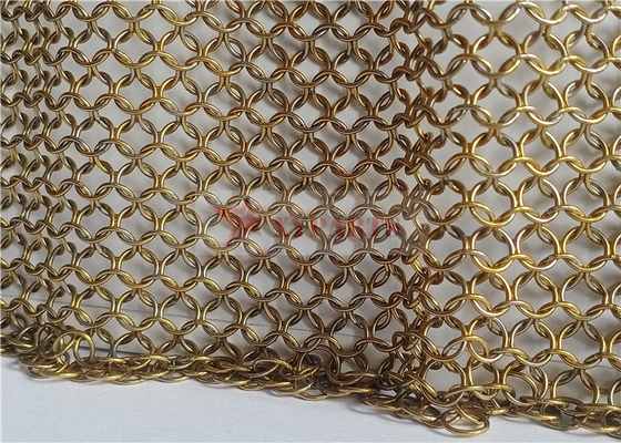 12mm Metall Ring Mesh Curtain For Hotel Decoration