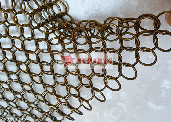 Mode-Innenarchitektur-Metall Ring Mesh Curtain By Hand Woven