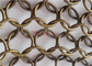 Bronzefarbener Ring-Maschenvorhang 1,5 x 15 mm für den Ladenbau