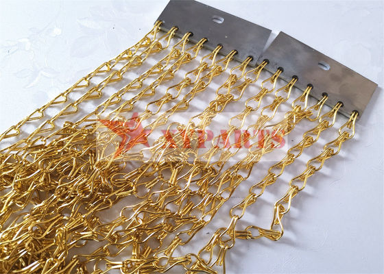 12mmx20mm doppelte Haken-Aluminiumkettenvorhang für Dekorations-Innenfach-Schirm