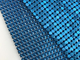 Glänzende blaue Aluminiumsoem-Metallpaillette-Mesh Chain Mail Fabric Metallic-Paillette-Tischdecke