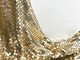 Weiches flexibles 3mm Metallpaillette-Mesh Gold Aluminum Haute Garments-Gewebe