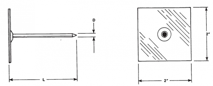 Edelstahl-selbstklebende Isolierungs-Stifte für Kanalisierung korrosionsbeständiges 0